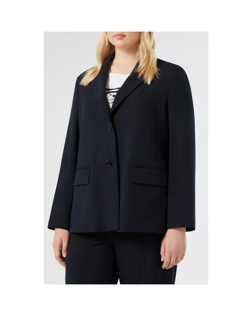 Marina Rinaldi Black Vento Side Slit Jacket