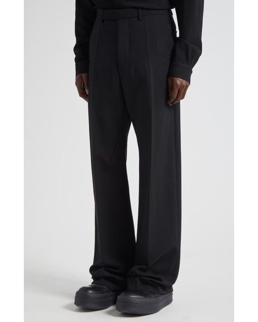 Rick Owens Black Tailored Geth Wide Leg Virgin Wool Pants for men
