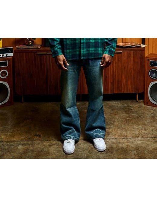 SAINT PERRY Blue Devani Westside Flare Denim for men