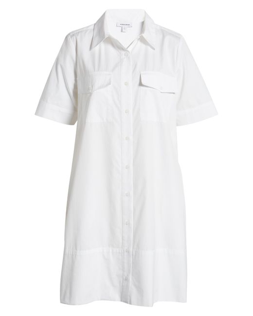 Nordstrom White Poplin A-line Shirtdress