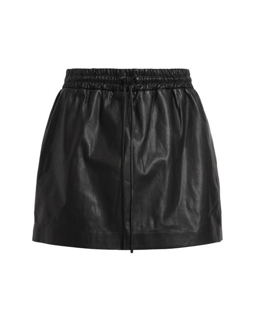 AllSaints Black Shana Leather Miniskirt