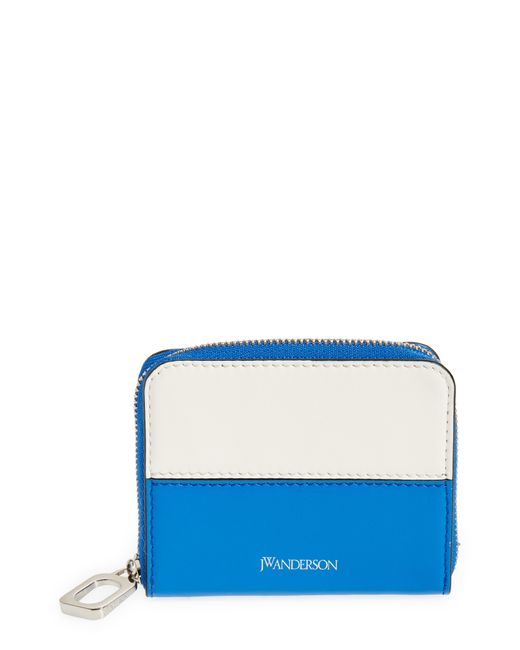 J.W. Anderson Blue Puller Colorblock Leather Coin Purse