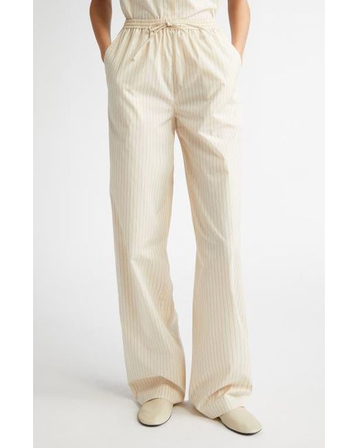 Loulou de Saison Natural Sero Stripe Elastic Waist Pants