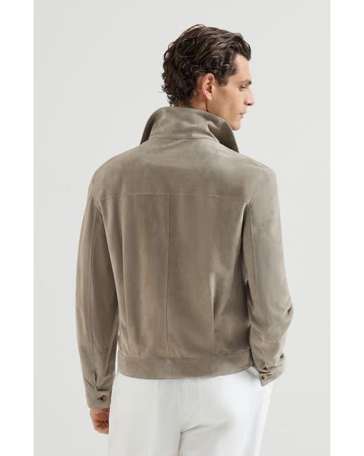 Brunello Cucinelli Natural Suede Jacket for men
