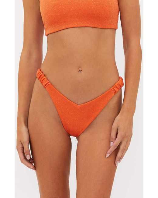 Beach Riot Orange Phoebe High Cut Bikini Bottoms