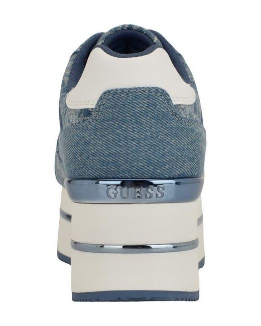 Guess Blue Hansin Platform Sneaker