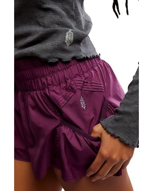 Free People Purple Fp Movement Get Your Flirt On Shorts