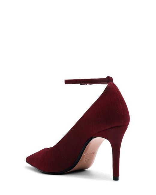 SCHUTZ SHOES Red Mia Ankle Strap Pointed Toe Pump