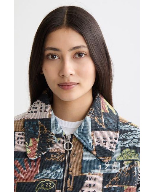 Scotch & Soda Multicolor Art Department Collage Cotton Blend Jacquard Jacket