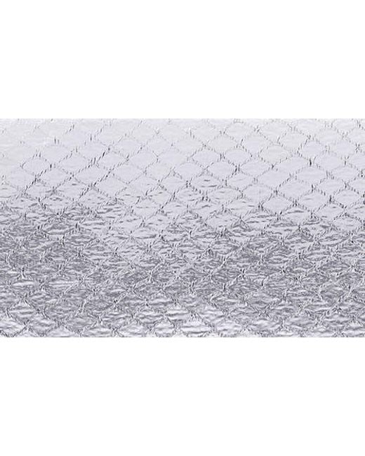 Nina White Kallie Embossed Metallic Clutch