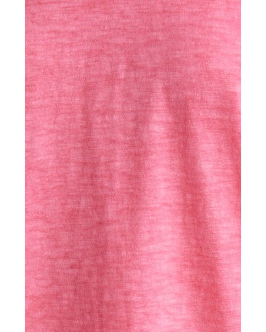 Eileen Fisher Pink V-neck Organic Cotton T-shirt