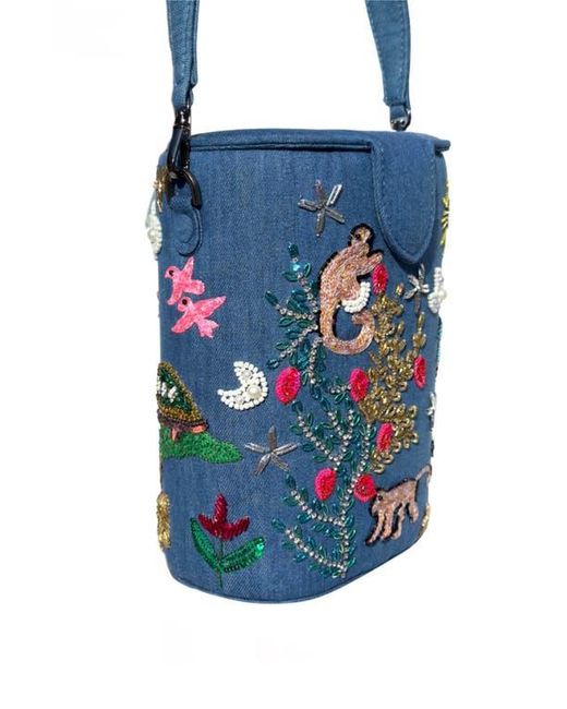 Simitri Blue Bucket Bag