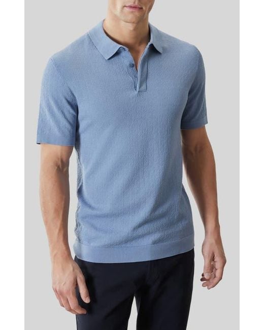 Robert Barakett Blue Halric Polo Sweater for men
