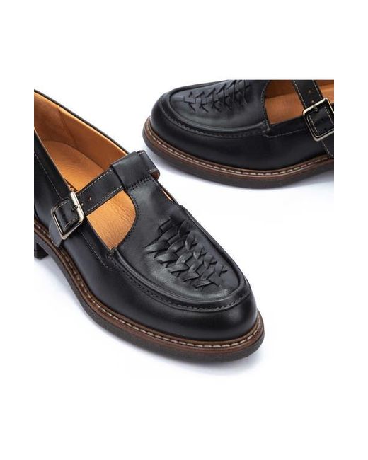 Pikolinos Black Aldaya Buckle Strap Loafer