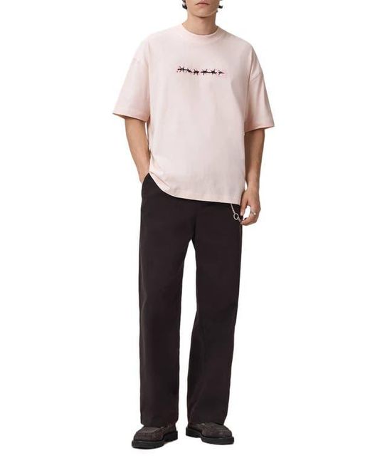 AllSaints Multicolor Deterent Cotton Graphic T-Shirt for men