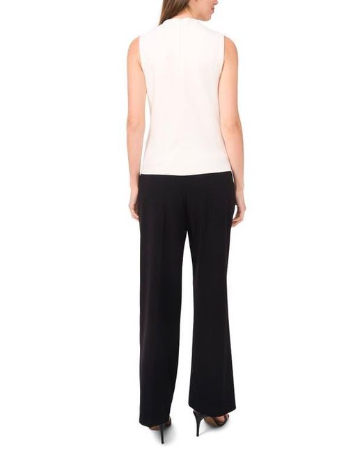 Halogen® White Funnel Neck Ponte Shell