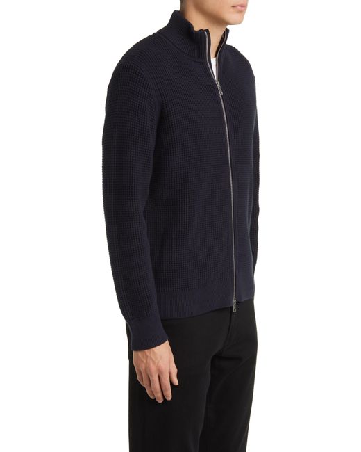 Theory Blue Gary Front Zip Cardigan for men