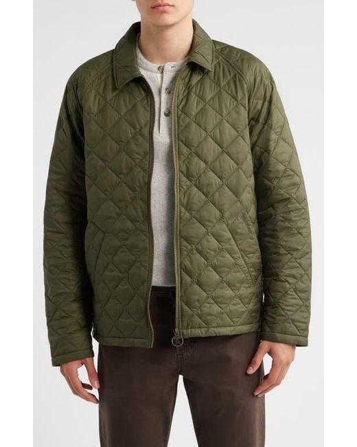 Barbour Men's Green Tracker Diamond Quilted Jacket