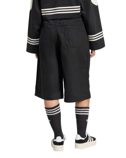 Adidas Black Firebird Utility Denim Shorts