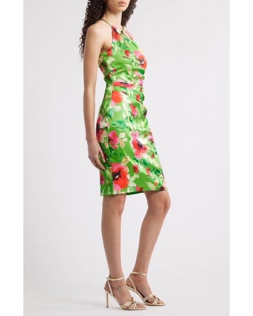 Eliza J Floral Print Minidress in Green | Lyst