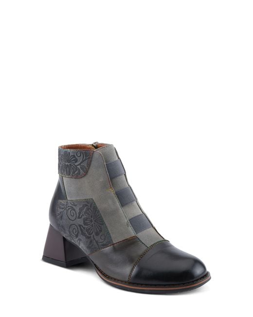 Spring Step Gray Copine Cap Toe Bootie