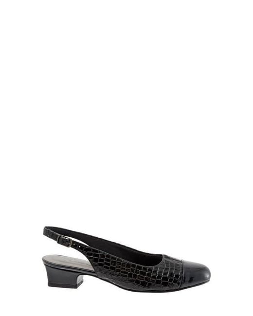 Trotters Black 'Dea' Slingback