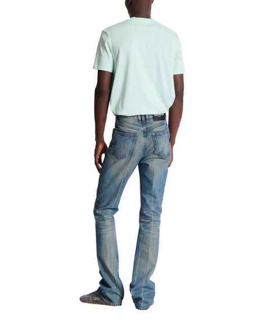 Balmain Blue Slim Straight-Leg Jeans for men