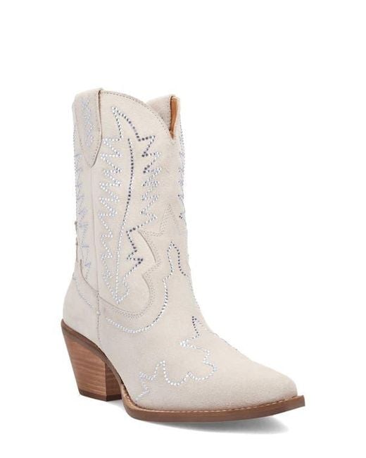 Dingo White Tiny Pony Rhinestone Western Boot
