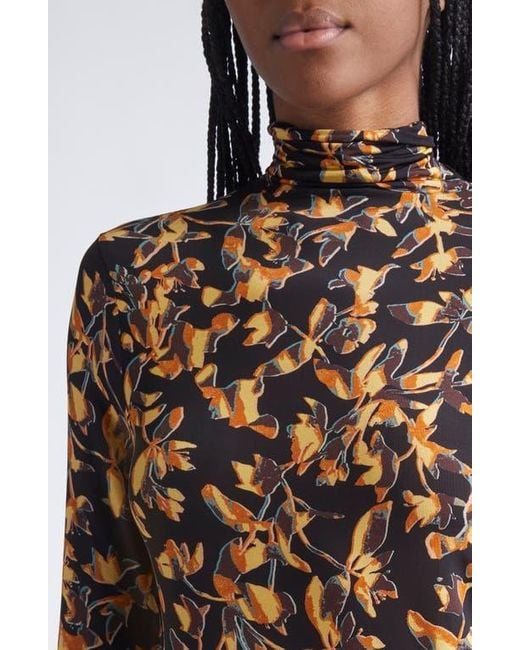 Ulla Johnson Blue Aurelia Funnel Neck Jersey Top