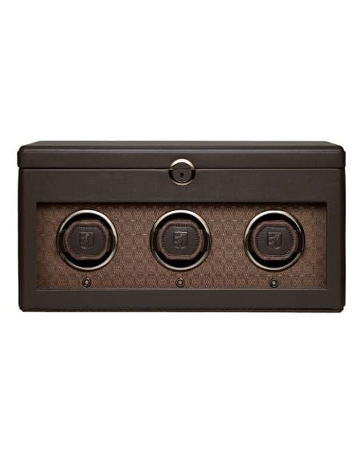 Wolf Brown Earth Triple Watch Winder for men