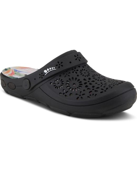 Spring Step Black Contigo Clog