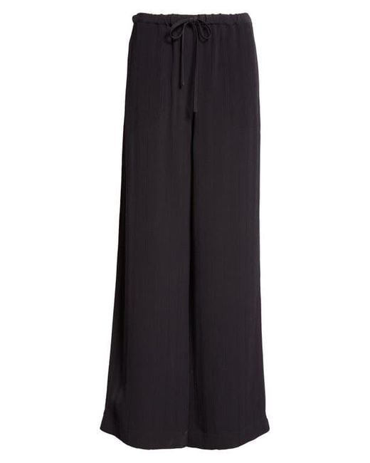 Totême  Black Woven Stripe Drawstring Trousers
