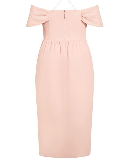 City Chic Entwine Cold Shoulder Dress Lyst