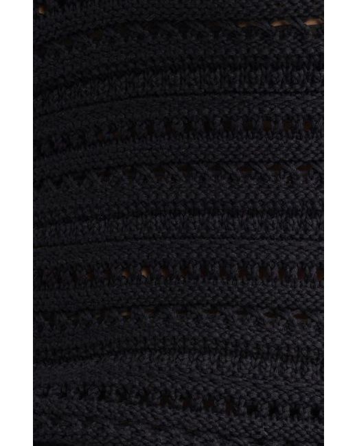 Caslon Black Mixed Stitch Polo Sweater