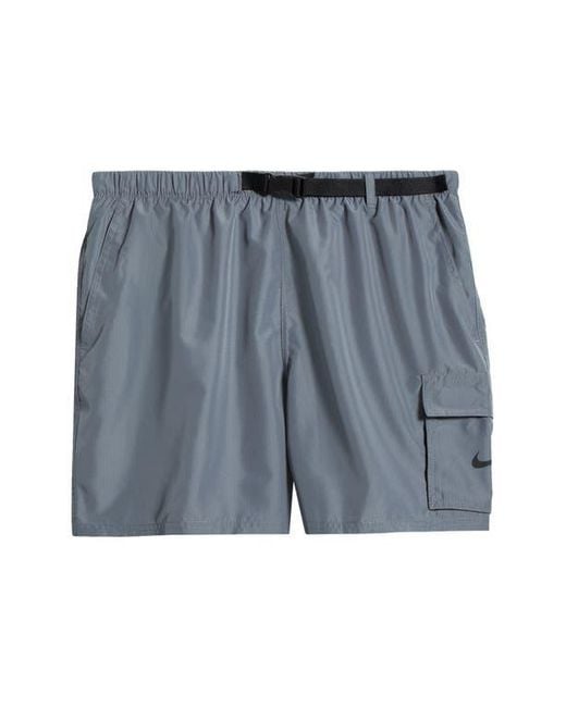 Nike Blue 5-Inch Cargo Swim Trunks for men