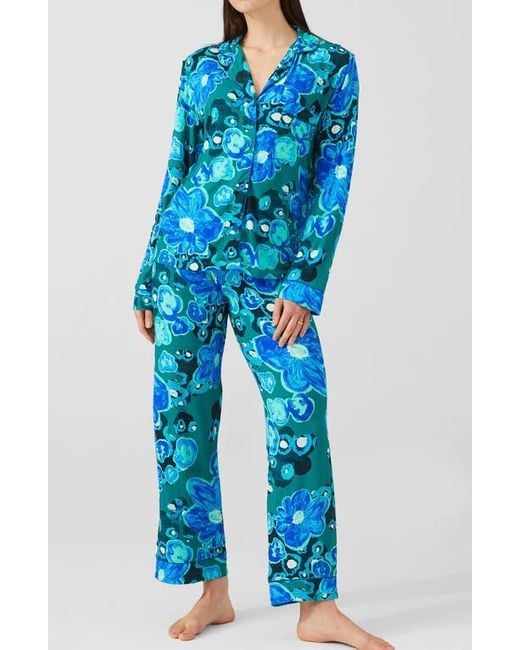 Alivia Blue Sofia Print Crop Pajamas