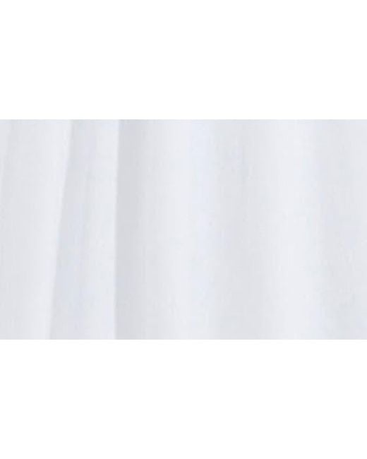 Vineyard Vines White Marina Puff Sleeve Stretch Cotton Poplin Dress
