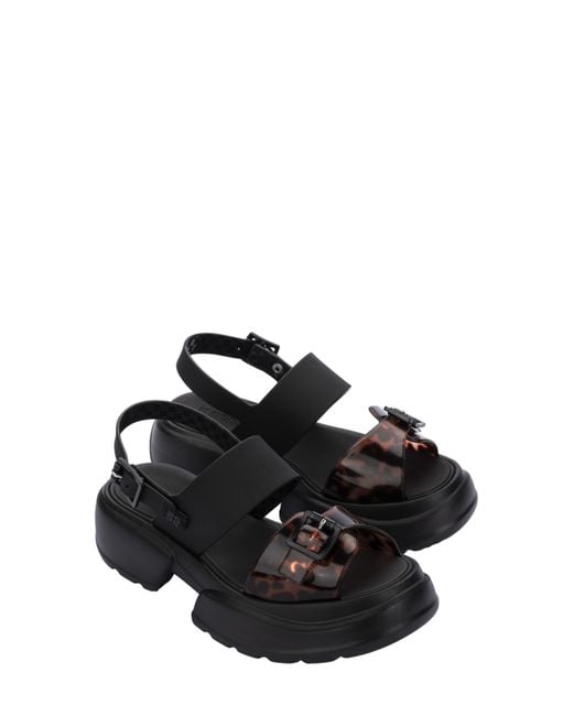 Melissa Black Push Slingback Platform Sandal