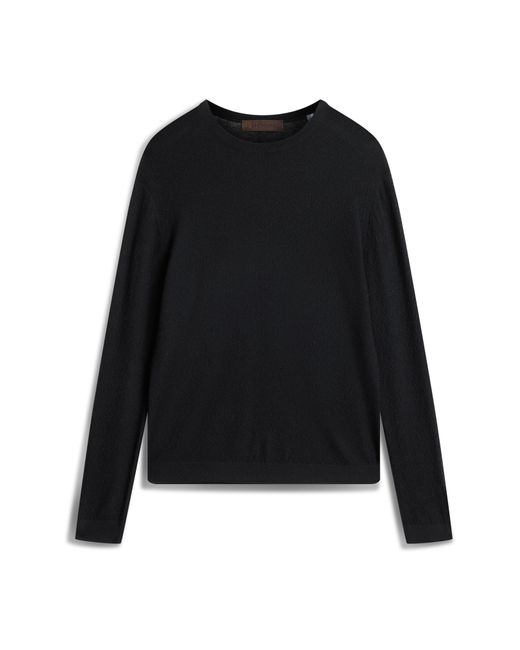 John Varvatos Alessio Cashmere & Cotton Sweater in Black for Men | Lyst