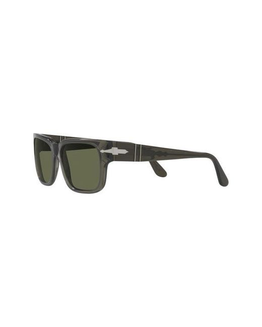 Persol Green 58Mm Polarized Rectangular Sunglasses for men