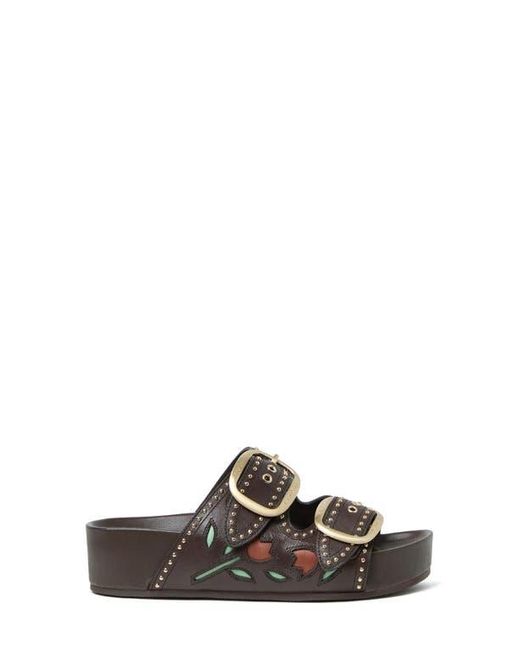 Loeffler Randall Brown Eve Studded Platform Sandal