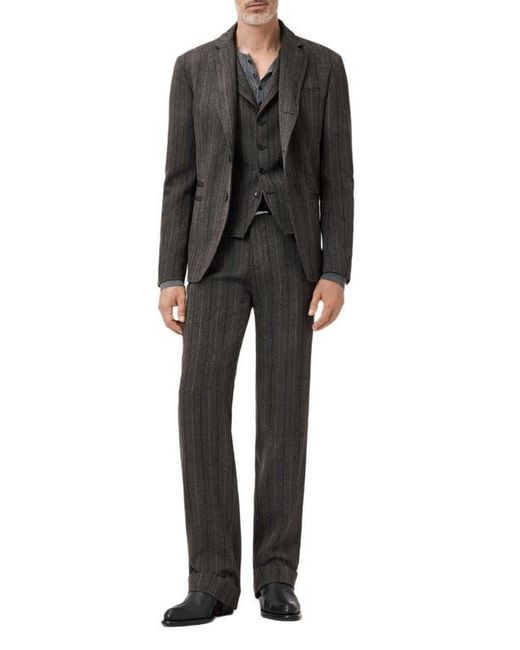 John Varvatos Black Silo Stripe Wool Blazer for men