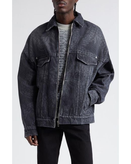 Givenchy Year Of The Dragon Oversize Denim Jacket in Black
