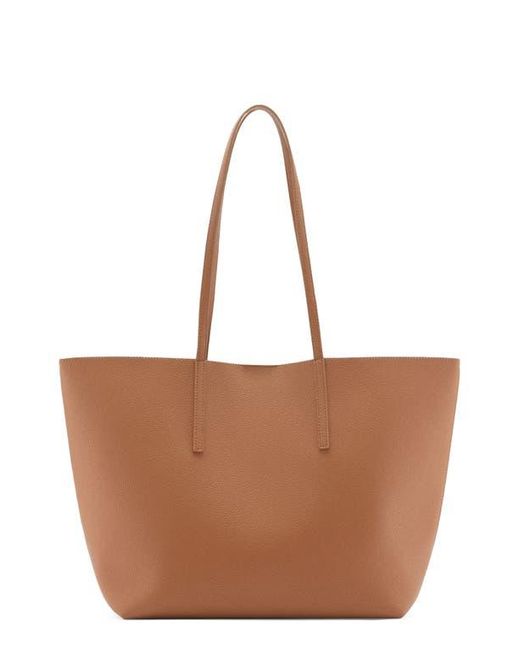 Mango Brown Pebble Faux Shopper Bag