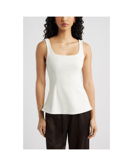 Open Edit White Flared Tank