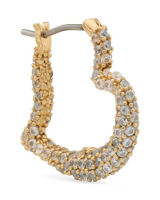 Kate Spade Metallic Amour Pavé Heart Huggie Hoop Earrings