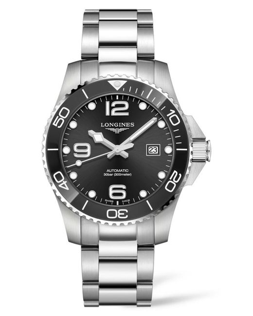 Longines Hydroconquest Automatic Bracelet Watch in Gray for Men | Lyst