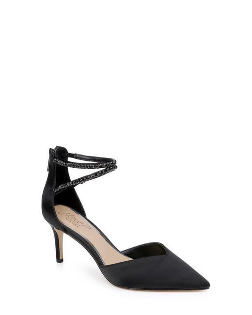Badgley Mischka Black Emmi Ankle Strap Pointed Toe Pump
