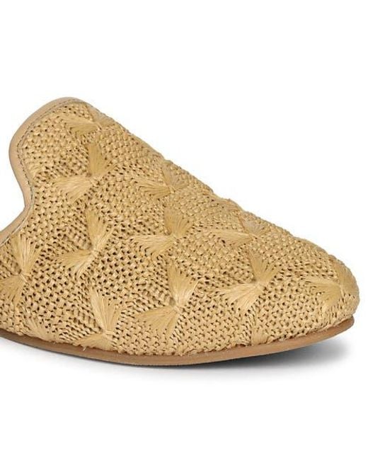 Jelavu Natural Andrea Raffia Slip-On Mule