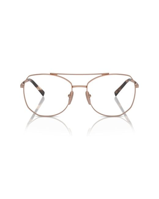 Prada Metallic 56Mm Rectangular Optical Glasses